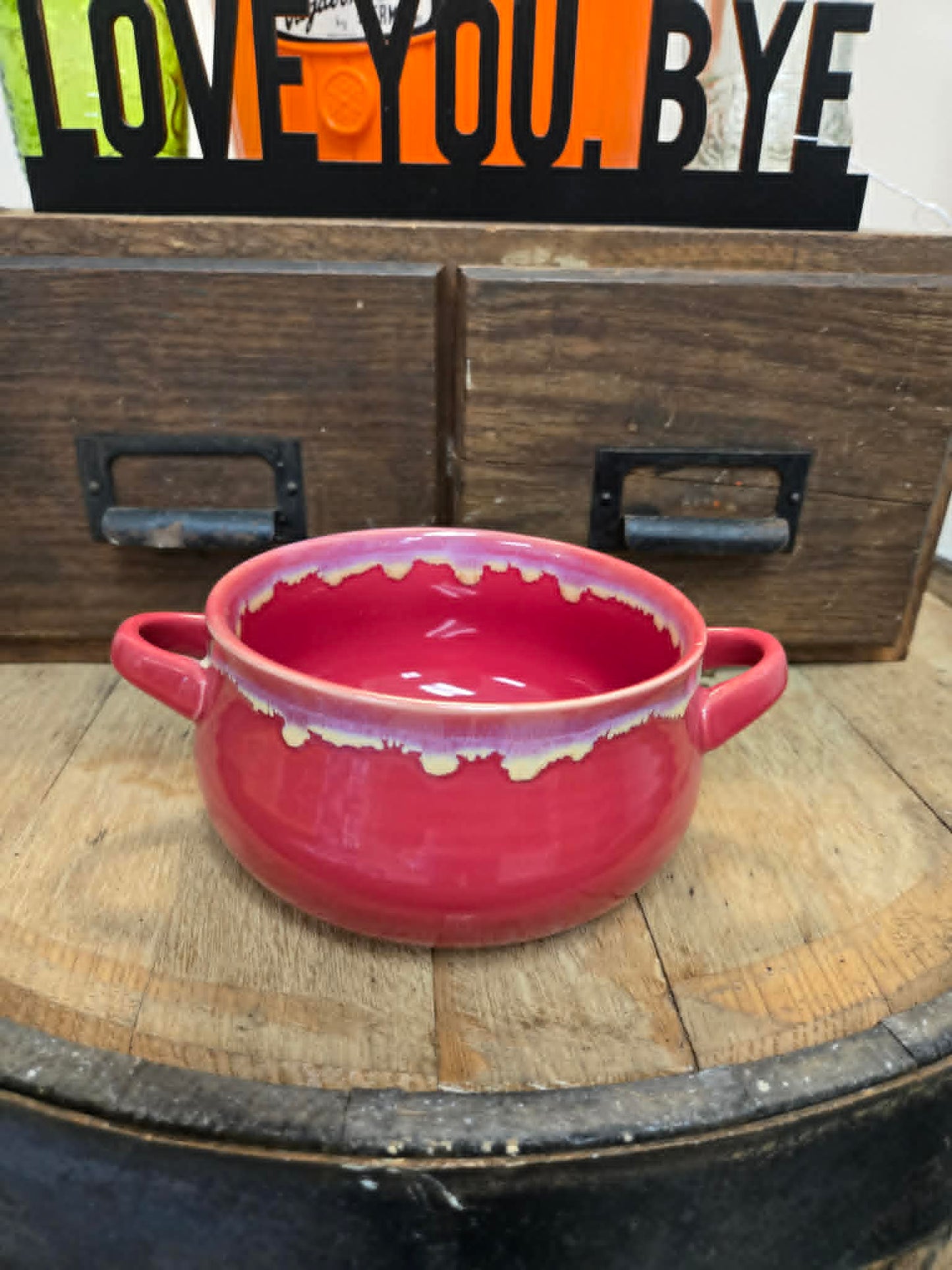 Ceramic Red Soup Bowl
