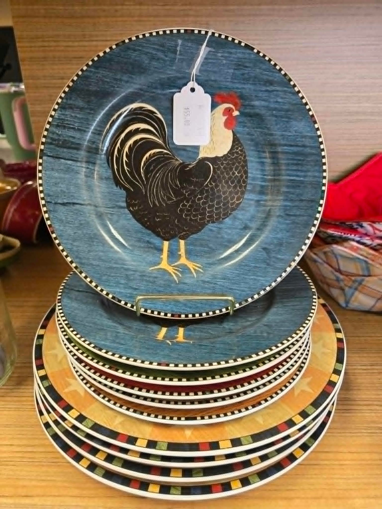 Rooster Plate Set (10 Pieces) - Pick Up In Store Only