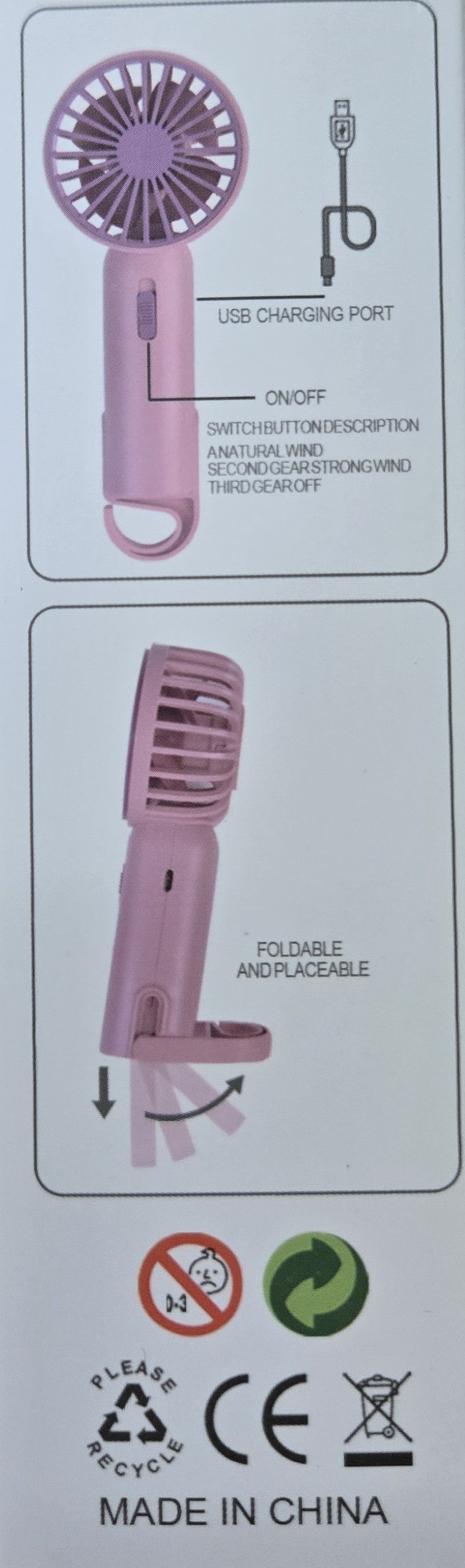 DianDi Mini Fan with a Light