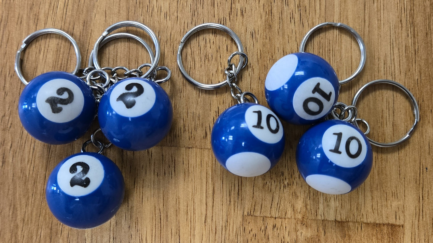 Small Pool Ball Keychains