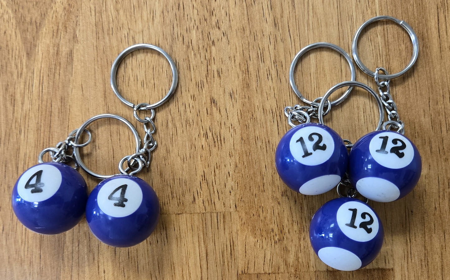 Small Pool Ball Keychains