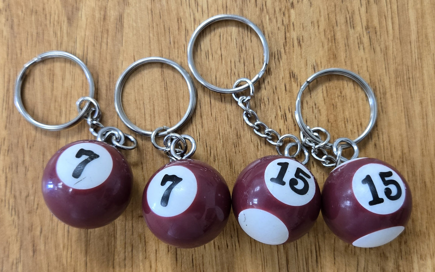 Small Pool Ball Keychains