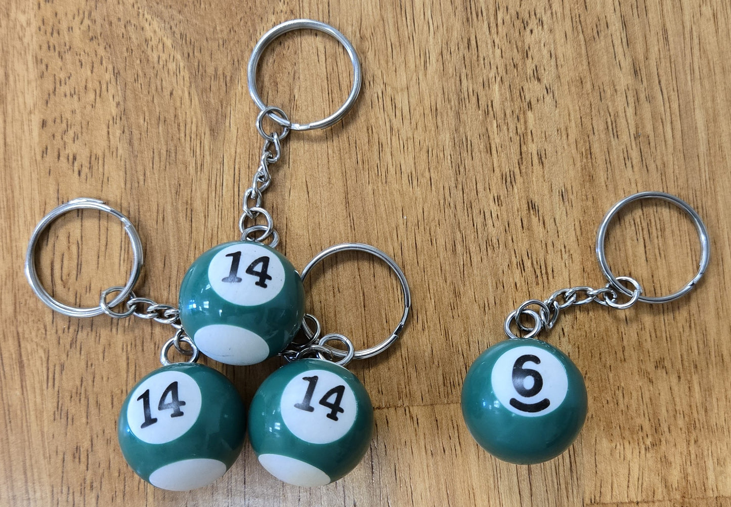 Small Pool Ball Keychains