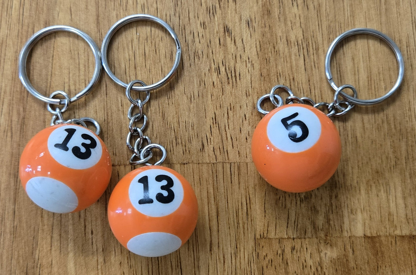 Small Pool Ball Keychains
