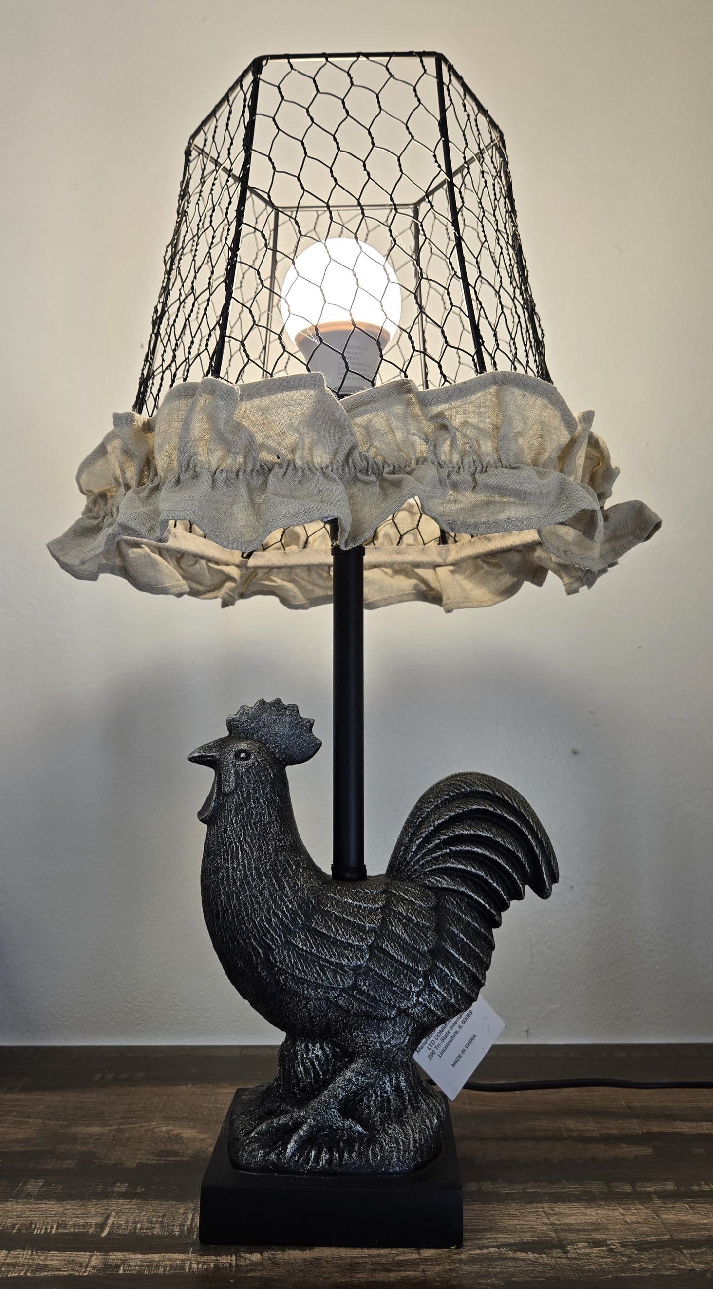 Rooster Lamp - Pick-Up in Store Only