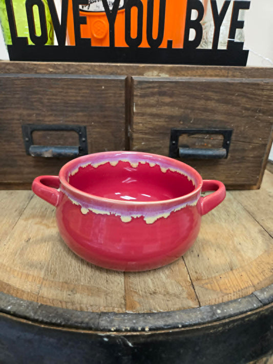 Ceramic Red Soup Bowl