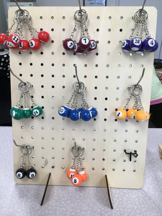 Small Pool Ball Keychains